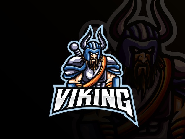 Viking mascot sport logo design