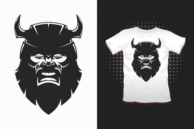 Viking print for t-shirt design