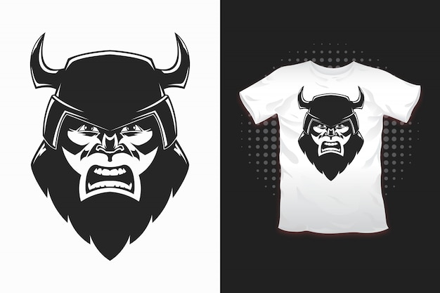 Viking print for t-shirt design