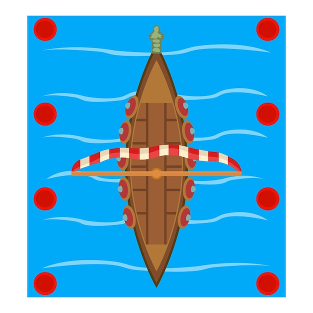 Viking ship icon Isometric illustration of viking ship vector icon for web