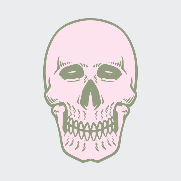 viking skull ornament vector