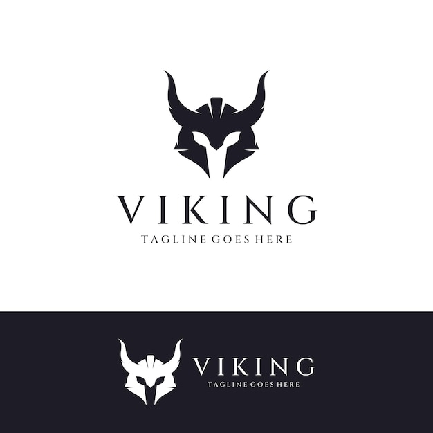 Viking warrior helmet logo with horned helmet and viking with the letter V The logo can be used for boats sports and others