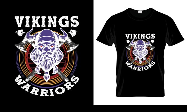 Viking Warrior Skull T Shirt Design