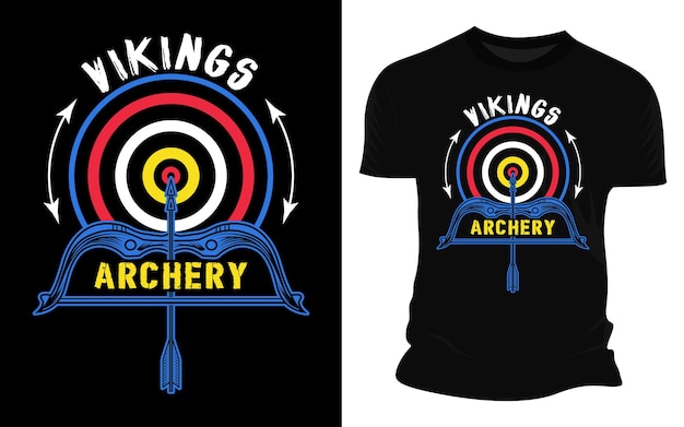 Vikings Archery Vector Graphic T shirt Design