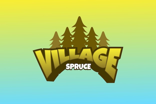 VILLAGE SPRUCE TEXT EFFECT LOGO