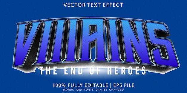 Villain Shine blue 3d Text Effect