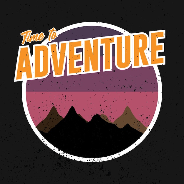 Vector vintage adventure badge print logo