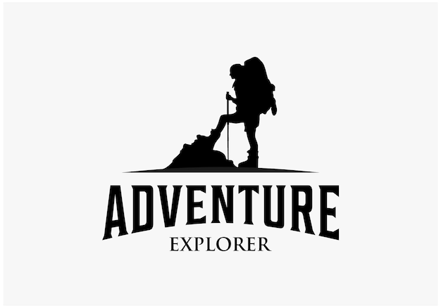 Vintage adventure explorer logo design