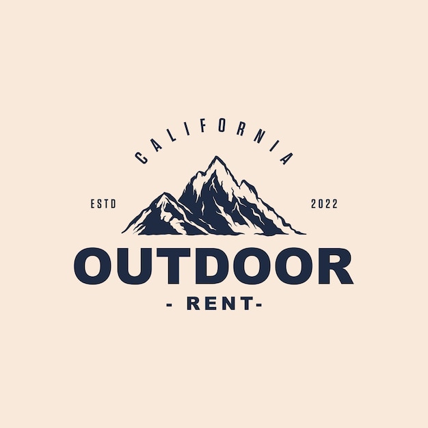 Vintage adventure logo Premium Vector