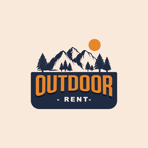 Vintage adventure logo Premium Vector