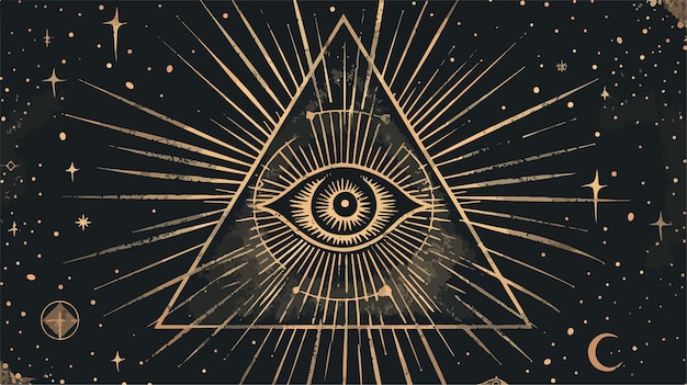 Vintage All Seeing Eye in Triangle Providence