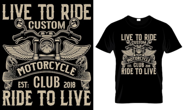 Vector vintage american motorcycle bike t shirt design