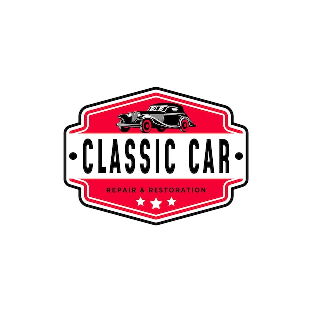 Vintage Badge Classic Car Logo Design Inspiration For Car Reapair Shop