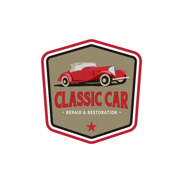 Vintage Badge Classic Car Logo Design Inspiration For Car Reapair Shop