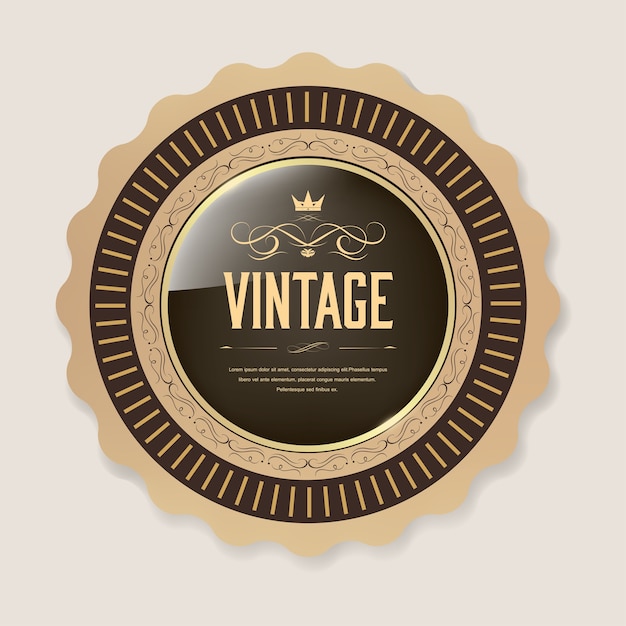 Vintage badge and label banner retro style.