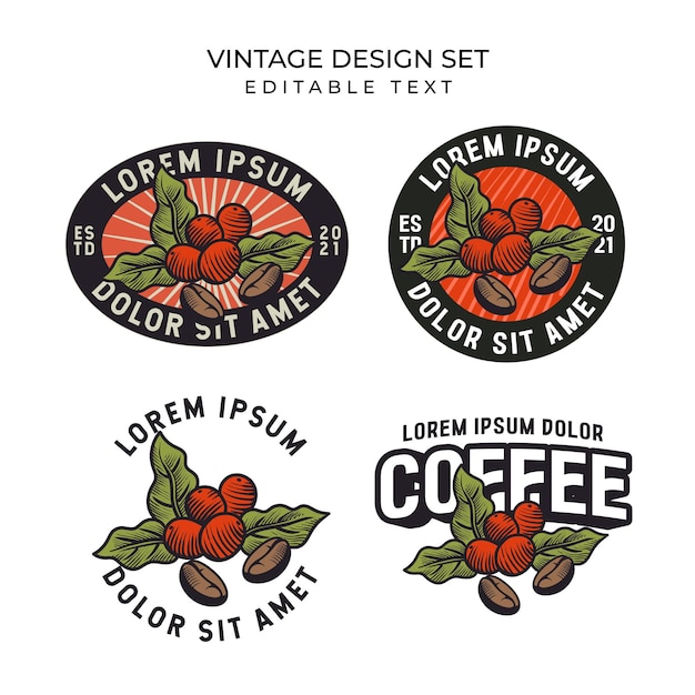 vintage badges design illustration collection set