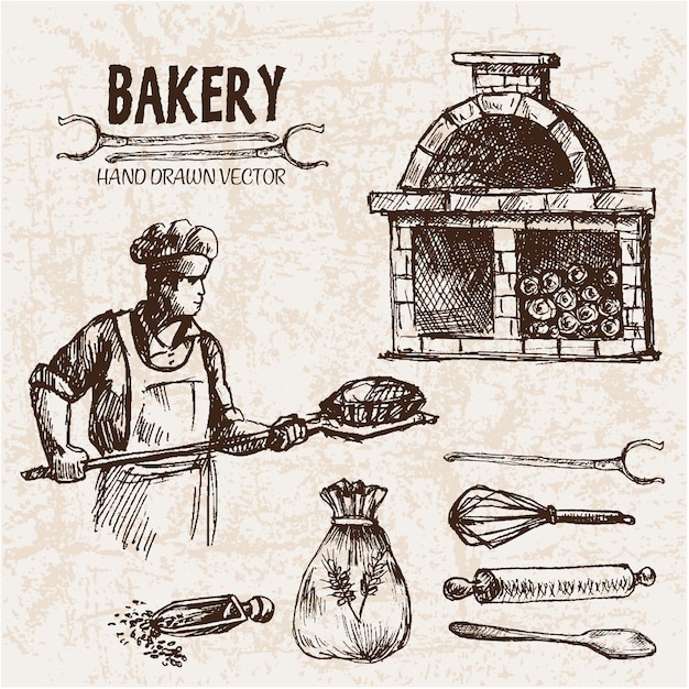 Vector vintage bakery design