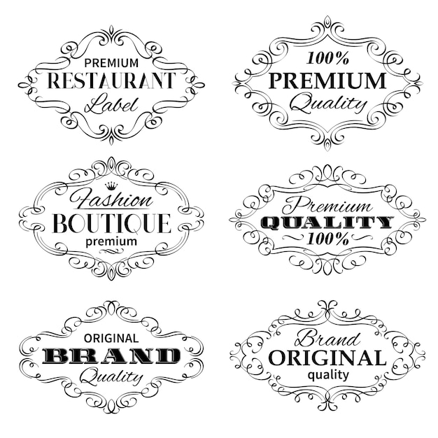 Vector vintage  banners labels frames.