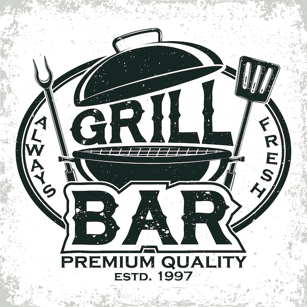 Vintage barbecue restaurant logo