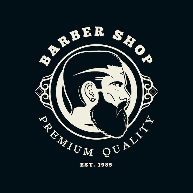 Vintage barber shop logo