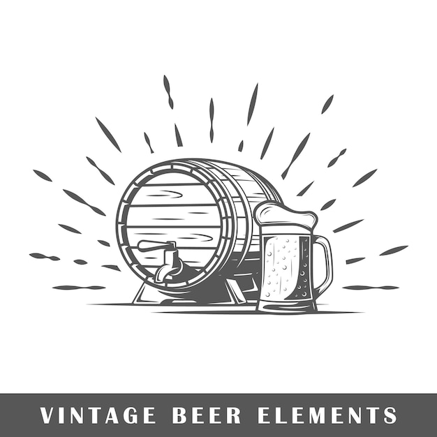 Vintage beer elements Vector illustration