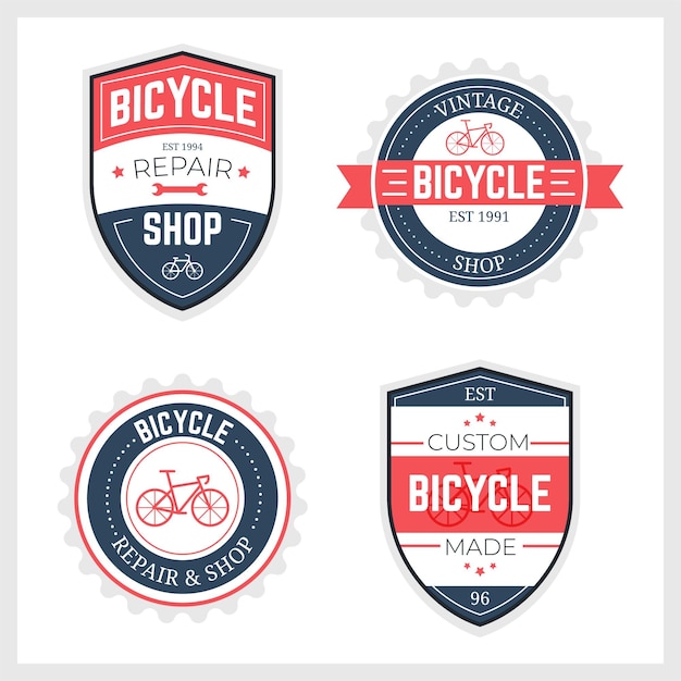 Vintage bike logo collection