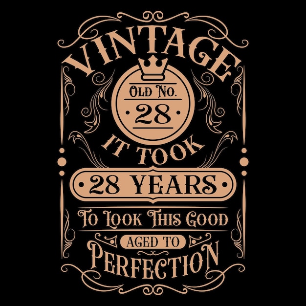 Vintage Birthday  t shirt design with Birthday elements or Hand drawn Birthday l typography design