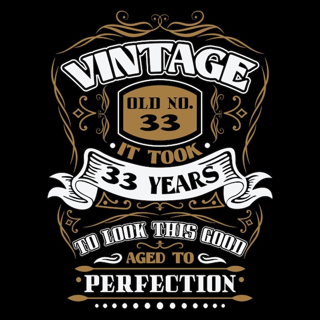 Vintage Birthday  t shirt design with Birthday elements or Hand drawn Birthday l typography design