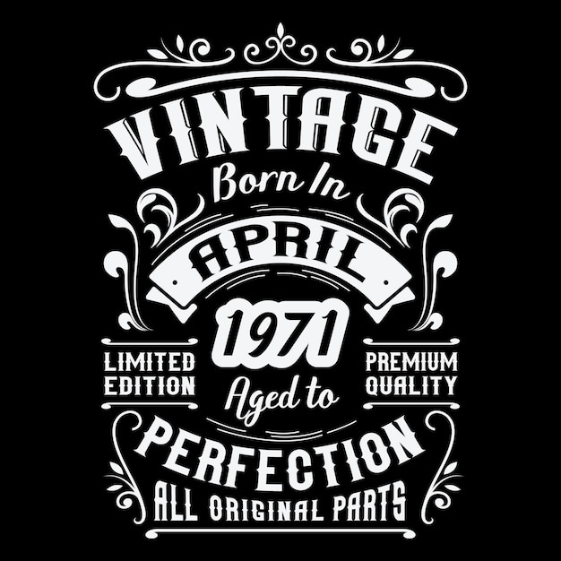 Vintage Birthday  t shirt design with Birthday elements or Hand drawn Birthday l typography design