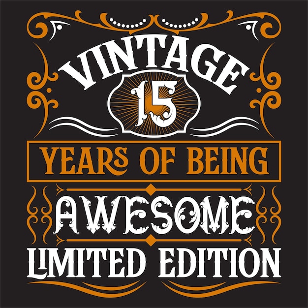 Vintage Birthday  t shirt design with Birthday elements or Hand drawn Birthday typography design