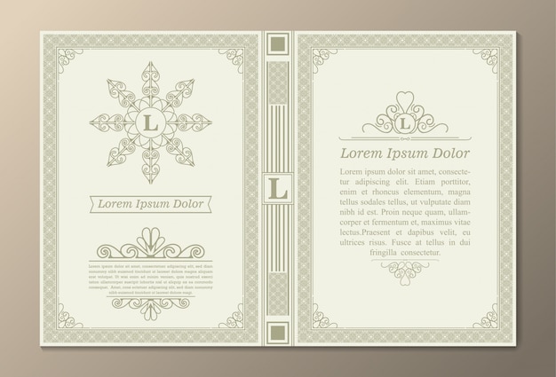 Vintage book layouts from creative design