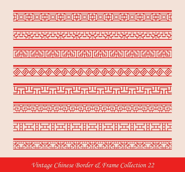 Vintage Border Collection, Seamless Pattern