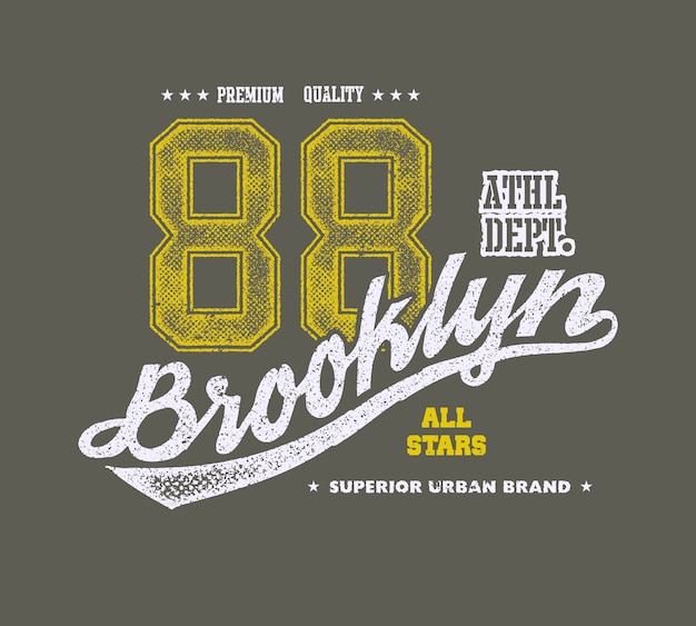 Vintage brooklyn typography, t-shirt graphics