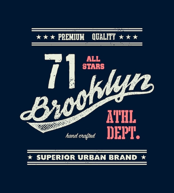 Vintage brooklyn typography, t-shirt graphics