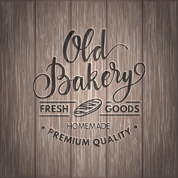 Vintage calligraphy bakery logo