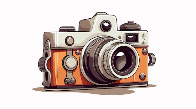 Vintage Camera Cartoon Vector Illustration