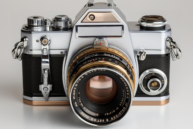 Vintage camera with Carl Zeiss lens vector