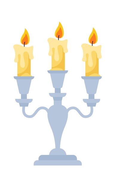 Vector vintage candlestick icon vector illustration