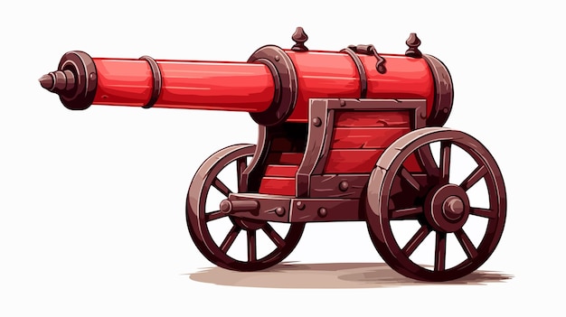 Vintage Cannon for War Vector Illustration