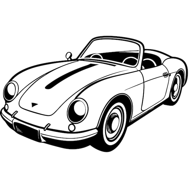 Vintage Car Vector Illustration