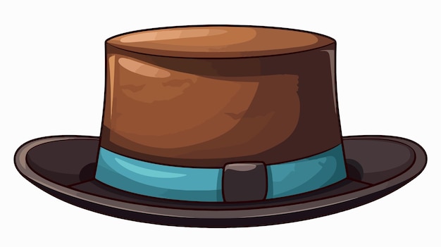 Vintage Cartoon Bowler Hat Illustration for Stock Vector