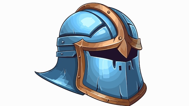 Vector vintage cartoon knights helmet illustration