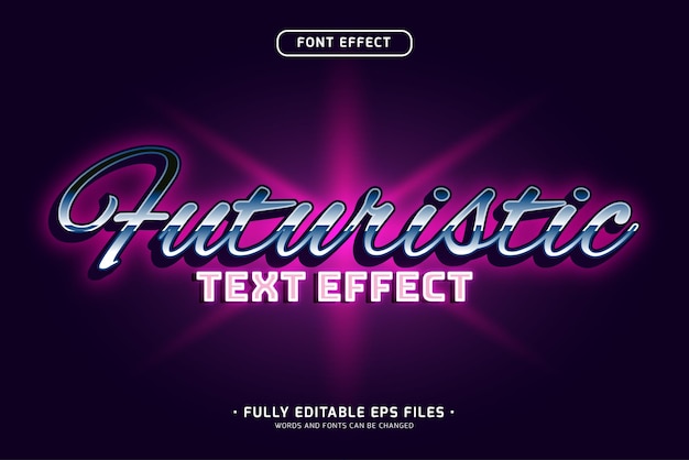 vintage chrome style text effect