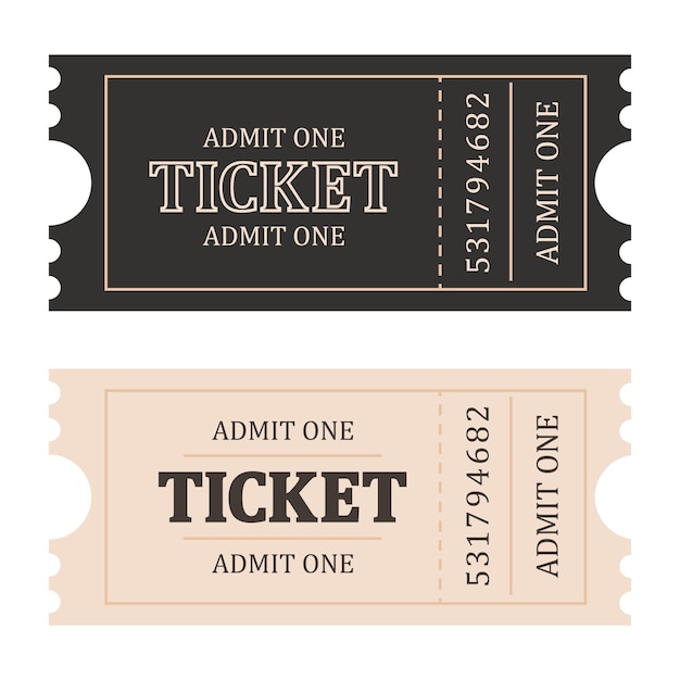 Vintage cinema tickets Admit one ticket