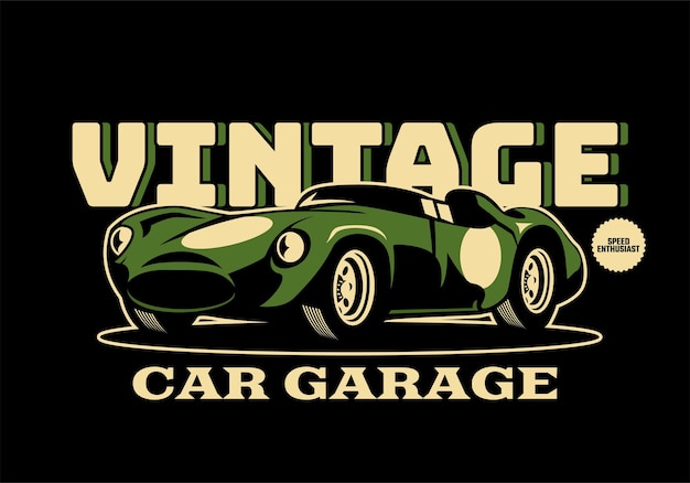 Vintage classic car illustration