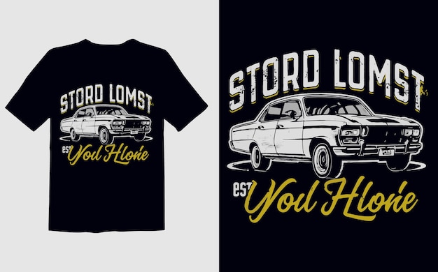 Vintage classic car t shirt design