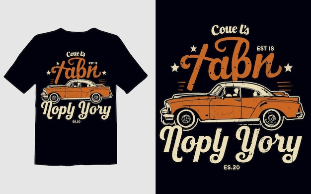 Vintage classic car t shirt design