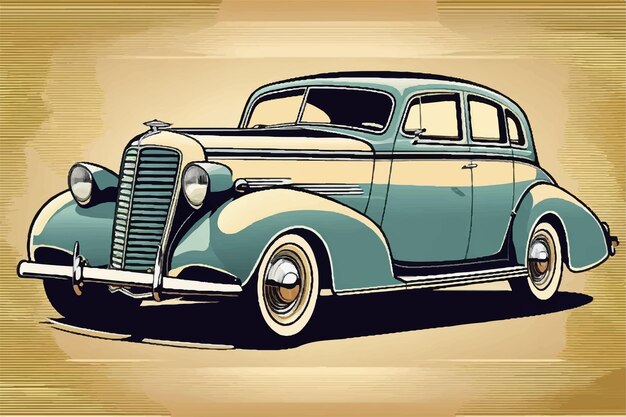 Vintage classic car Vintage Car Classic car illustration Classic vintage car vector design