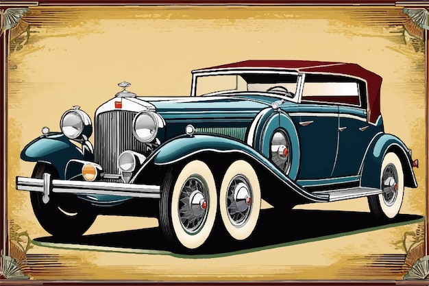 Vintage classic car Vintage Car Classic car illustration Classic vintage car vector design