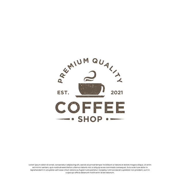 Vintage coffee logo design retro coffee shop logo